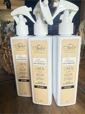 Tyler Candle Co.  Linen and Room Spray Non Aerosol Icon Fragrance - ST 3 NWOT